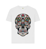 White Patterned Skeleton Tee