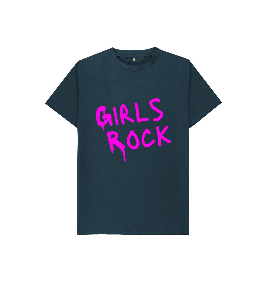 Denim Blue Girls Rock Tee