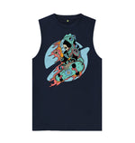 Navy Blue Skeleton Skater Vest