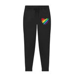 Black Rainbow Heart Joggers