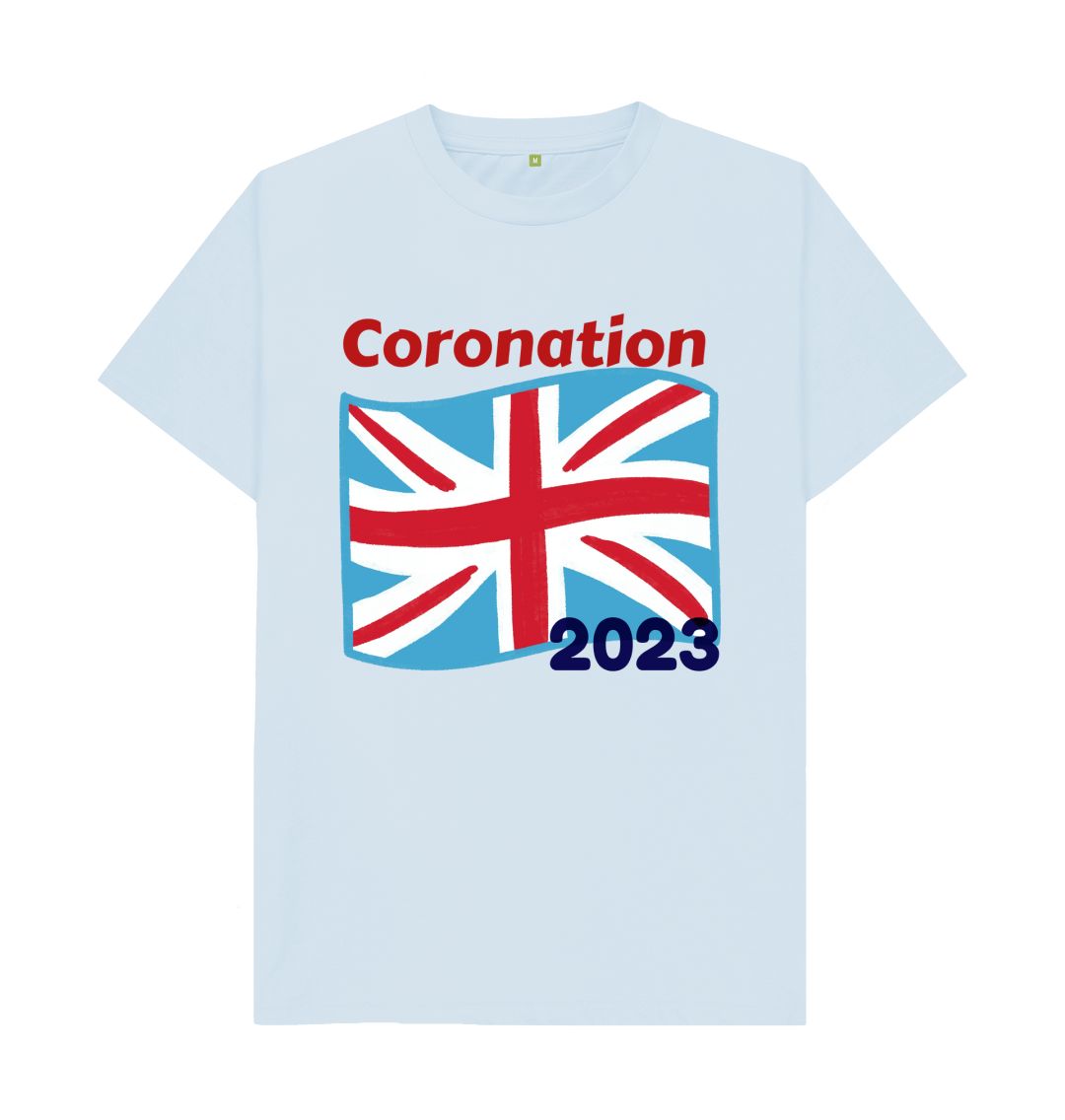 Sky Blue Men's Flag and Coronation Tee