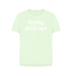 Pastel Green Relaxed Fit Resting Witch Face Tee