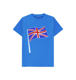 Bright Blue Kids England Flag Tee