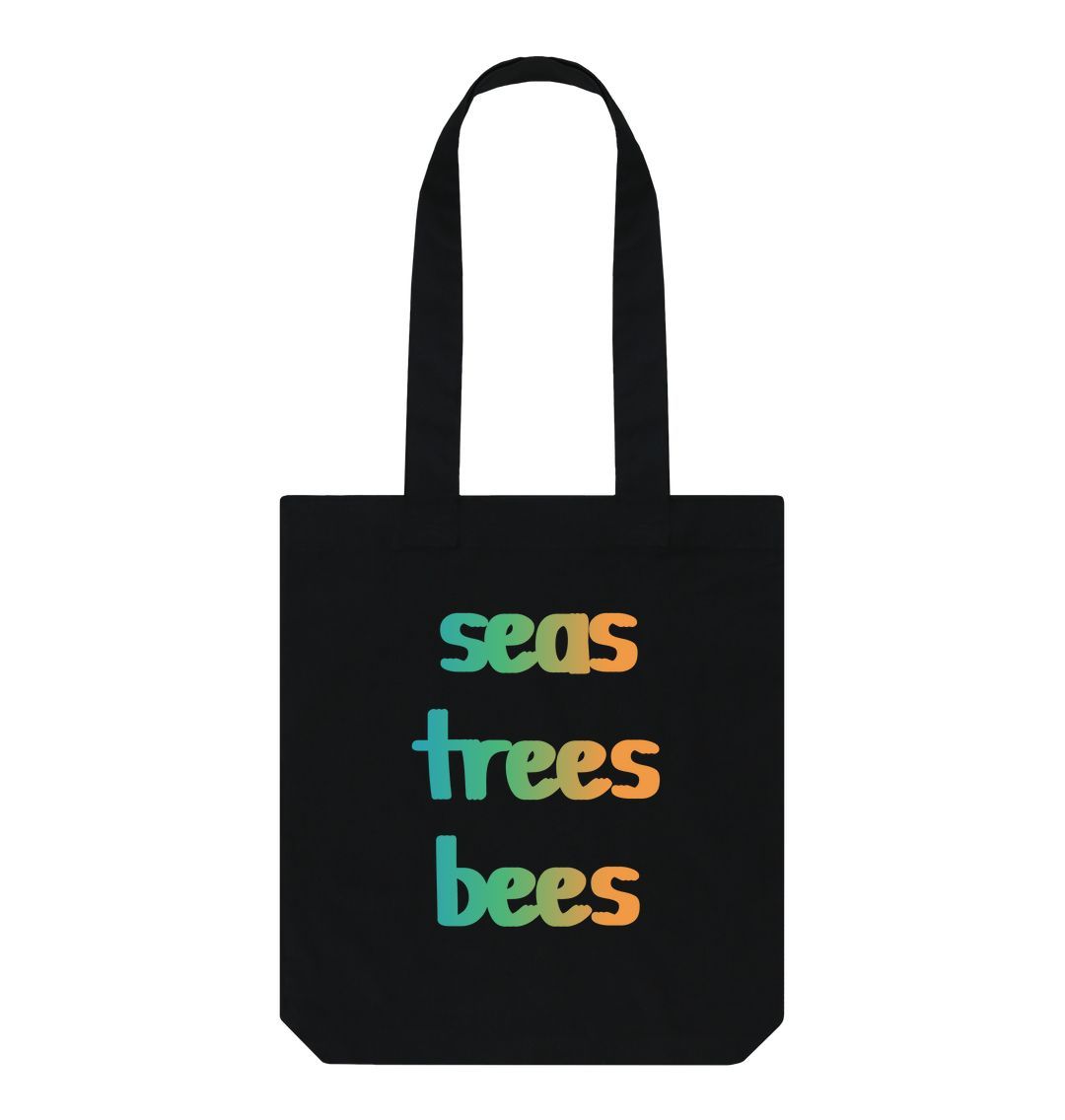 Black Seas Trees Bees Tote