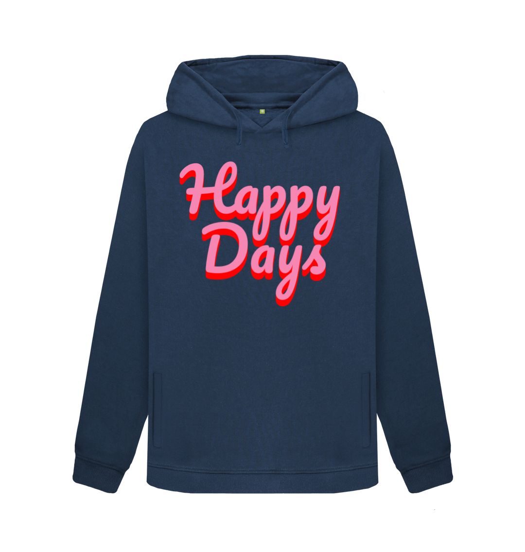 Navy Blue Happy Days Hoody