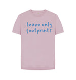 Mauve Leaves Only Footprints Tee