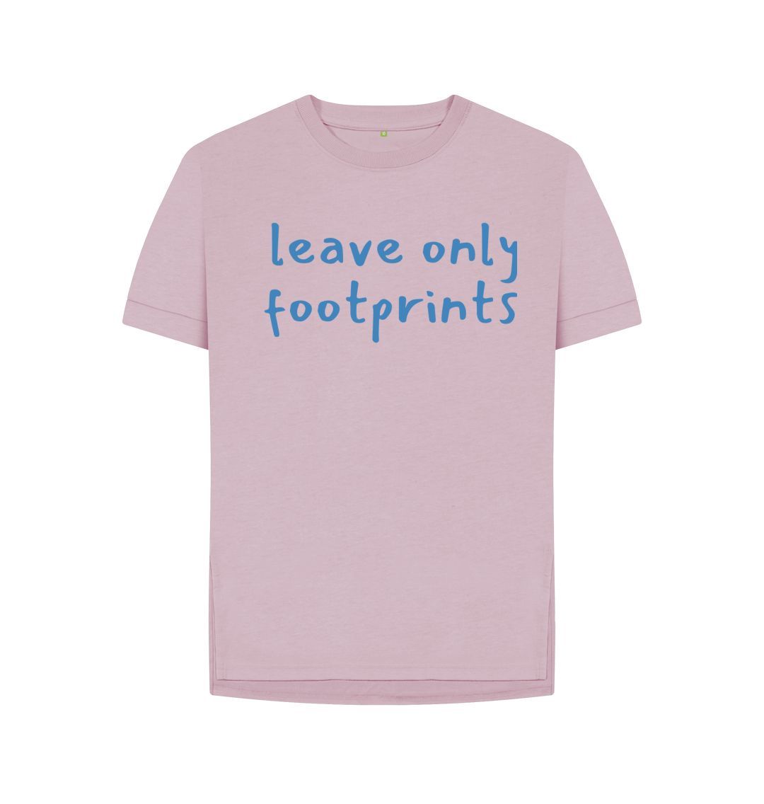 Mauve Leaves Only Footprints Tee