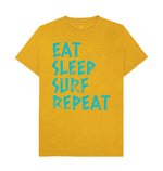 Sunflower Yellow Eat Sleep Surf Repeat Tee