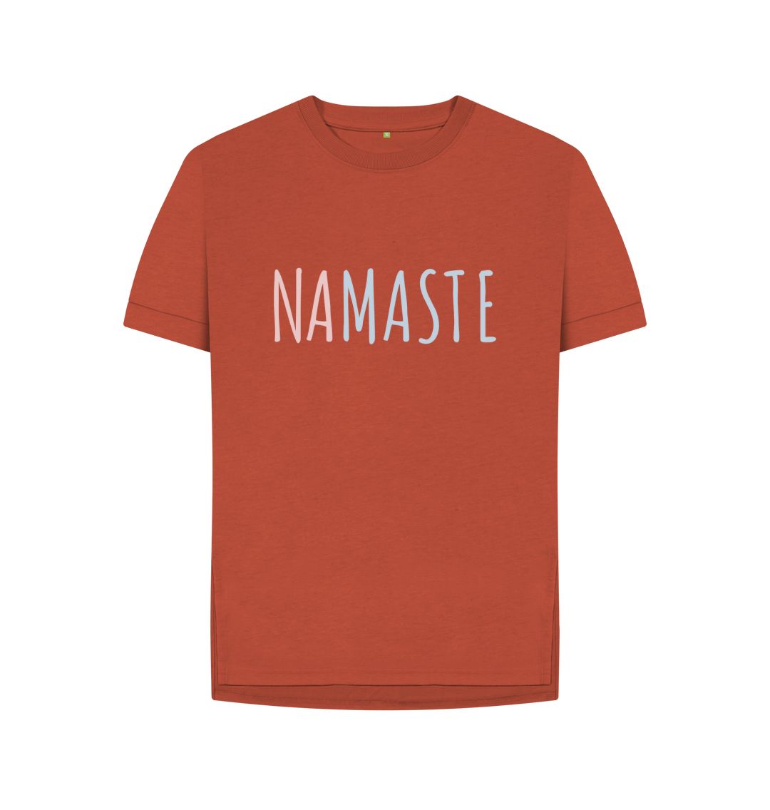 Rust Relaxed Fit Namaste Tee