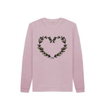 Mauve Flower Heart Hoody