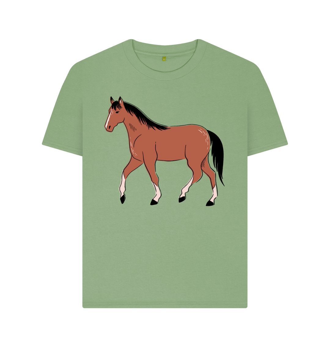 Sage Brown Horse Tee