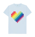 Sky Blue Rainbow Heart Men's Tee