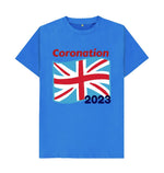 Bright Blue Men's Flag and Coronation Tee