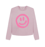 Mauve Pink Smiley Boxy Jumper