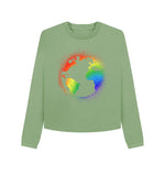 Sage Rainbow World Boxy Jumper