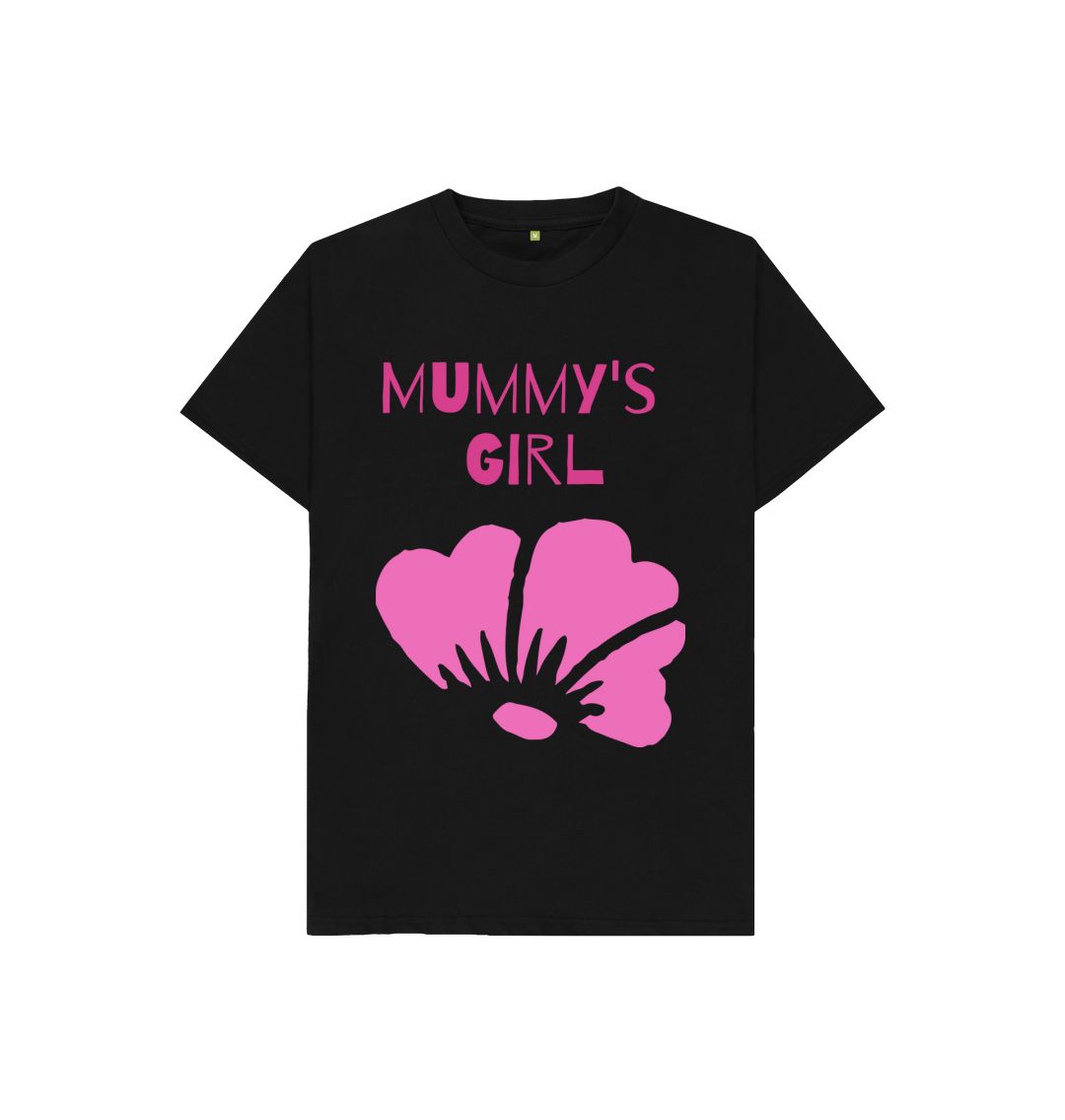 Black Mummy's Girl Kids Tee