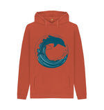 Rust Dolphin In The Ocean Hoody