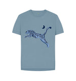 Stone Blue Relaxed Fit Wild Blue Cat Tee