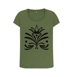 Khaki Lotus Tee