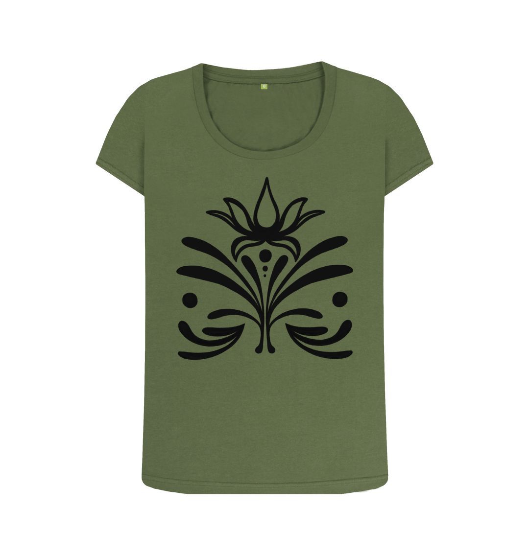 Khaki Lotus Tee