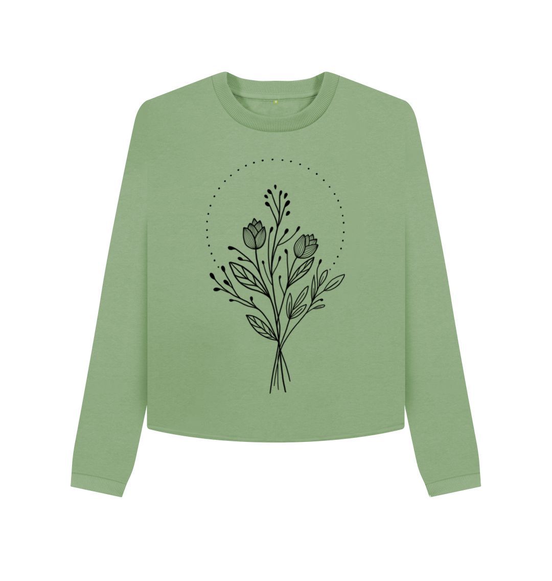 Sage Tulip Boxy Jumper