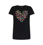 Black Many Hearts In A Heart Tee Dress