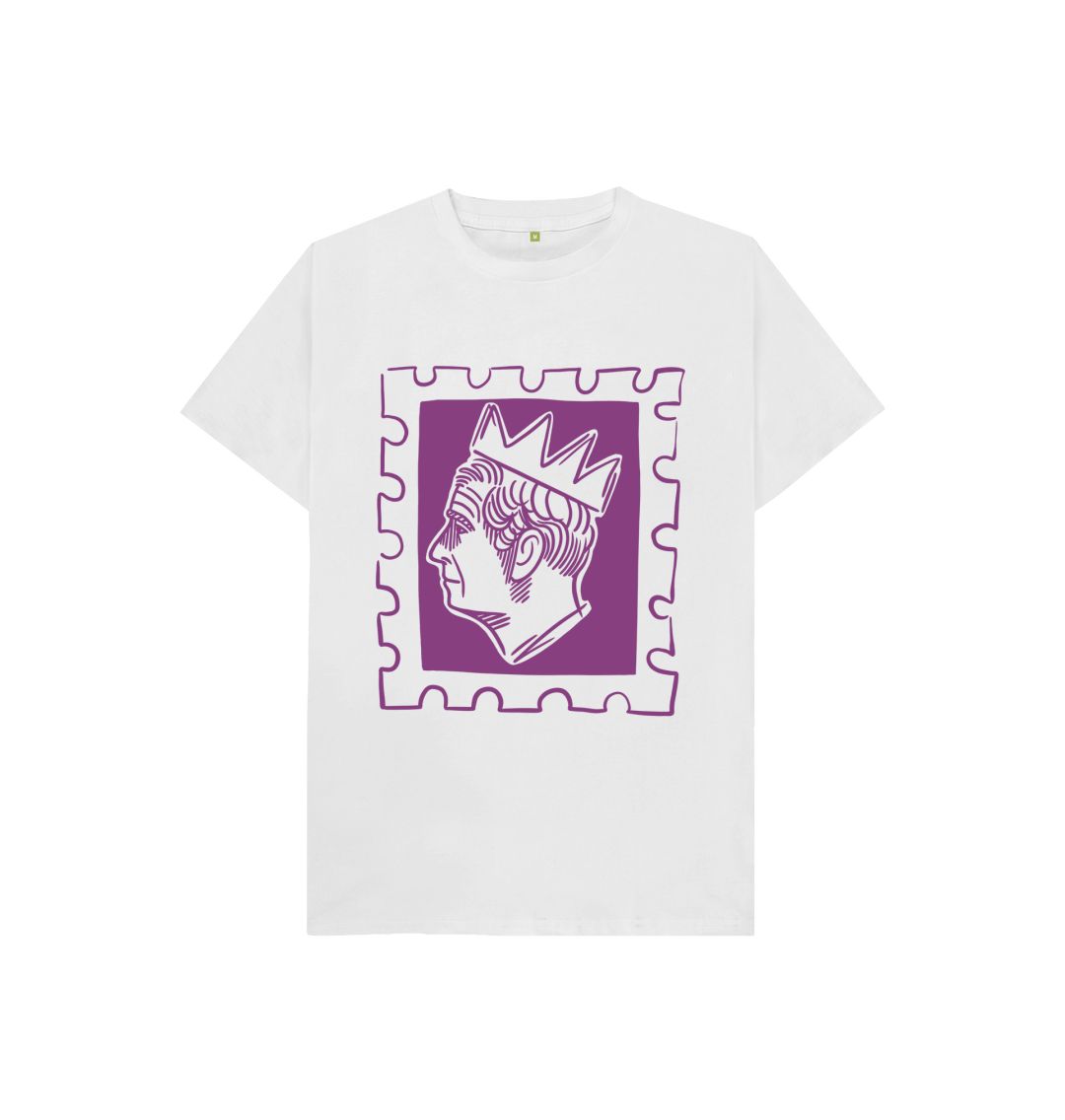 White Kids King's Purple Stamp Tee